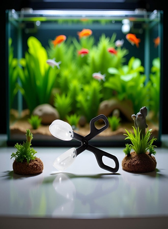 Zhuluck Black Reptiles Feeding Scooper Poop Cleaning Clamp Spoon-shaped Tips Feeder Tweezers Aquarium Tank and Terrarium Cleaning Tool,For Snakes Lizard Tarantulas Reptile Supplies Reptiles and Amphibians - Image 5